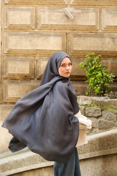 ENRİCO FERRİ Talia Plain Cotton Shawl
