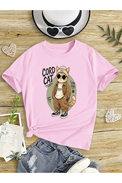 Let's Wear Cat Printed T-shirt