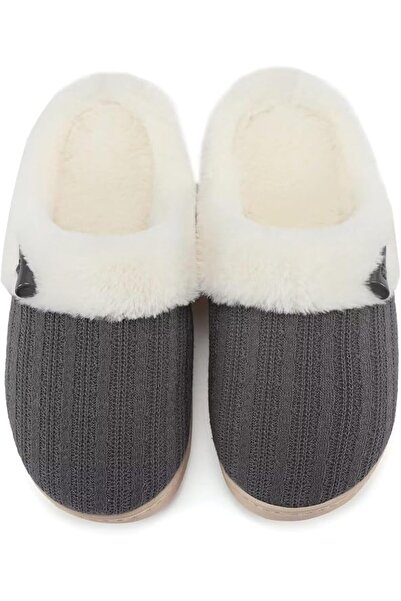 GENERAL NineCiFun Women's Slip on Fuzzy Slippers Memory Foam House Slippers O...