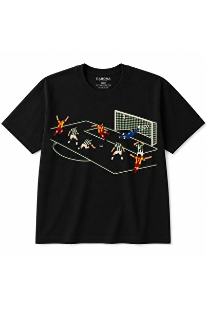 Rabona Fashion Κόκκινο & Κίτρινο Παιδικό Μπλουζάκι με Γραφικό Ποδοσφαιρικής Δ...