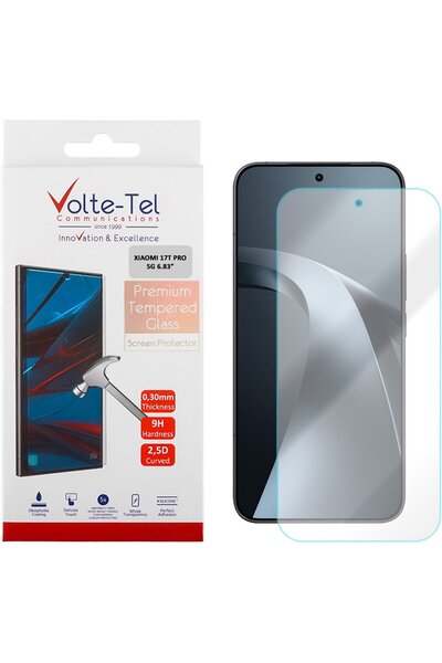 Volte-Tel Σκληρυμένο Γυαλί Xiaomi 17T Pro 5G 6.83 ιντσών 9H 0.30 χιλιοστά 2.5...