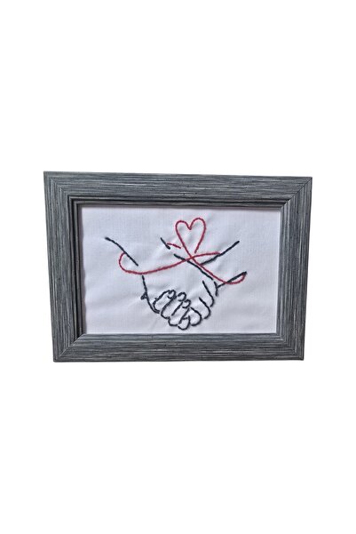 suflet si casa decor Tablou cu Broderie Decorativă în Ramă – Model Cuplu / Iu...