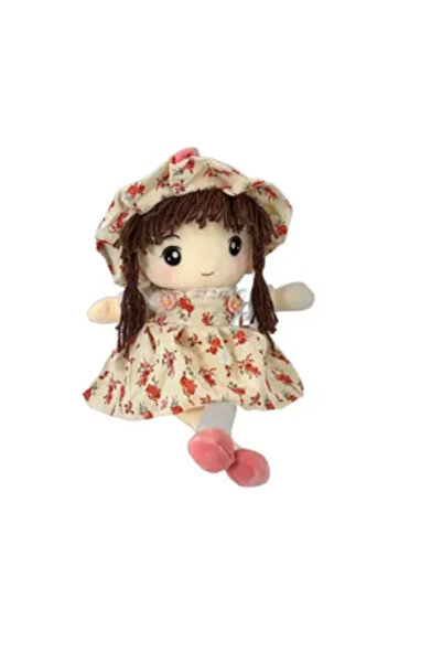 Generic Brand Păpușă de Pluș 45 cm cu Rochiță Florată – Jucărie Textilă Moale...