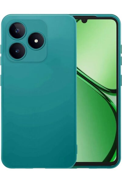 GENERAL غطاء حماية متوافق مع هاتف Realme C63، حافظة سيليكون مع بطانة من الألي...