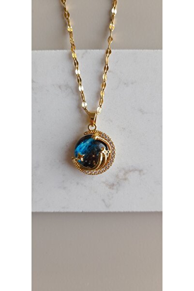 ANGELSS JEWELLERY قلادة كوكب من الفولاذ