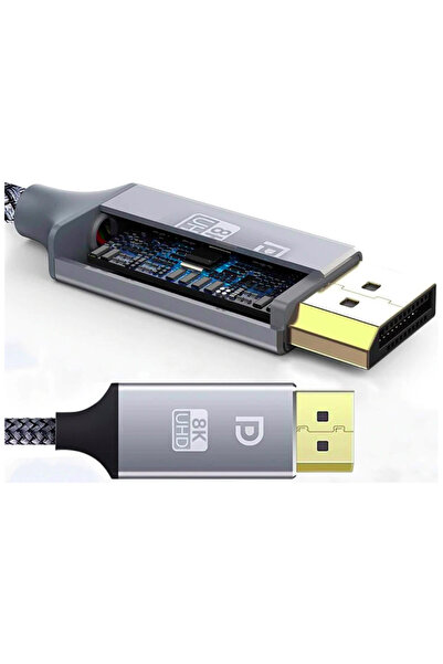 Tradebit Cablu DisplayPort 1.4, Rezoluție 8K 60Hz, Monitor HDR 4K 144Hz, 3m