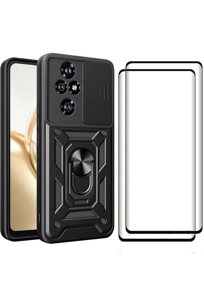 Lukione [قطعة واحدة + قطعتين] غطاء حماية لهاتف Honor 200 Pro 5G مع واقي شاشة،...