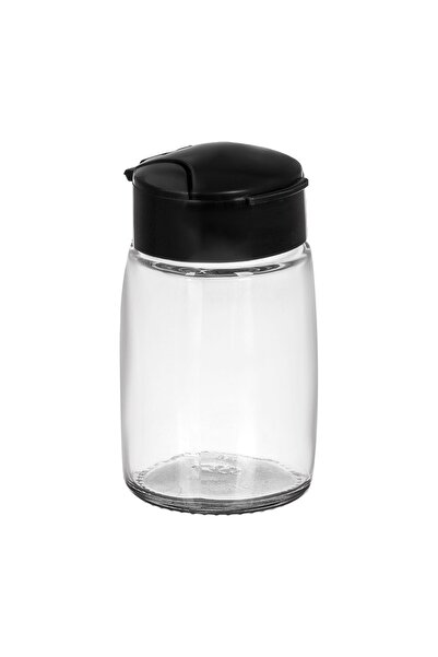 OEM Solniță din Sticlă cu Capac Negru, pentru Masă și Bucătărie