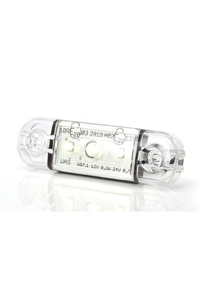 WAS Lampă gabarit LED, 710 W97.1, 12V-24V, albă, 43412