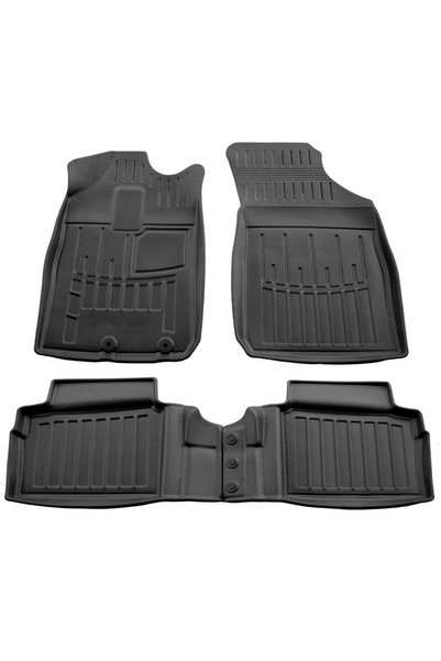 Umbrella Rubber car mat set 106158, black, for Dacia Spring, 2021-