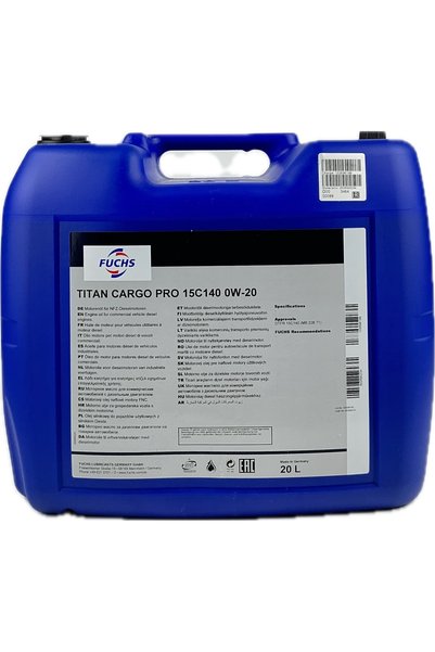 Fuchs Ulei motor TITAN CARGO PRO 0W20, volum 20 litri