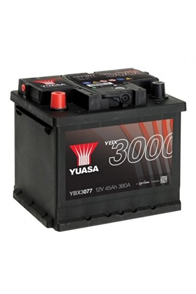 Yuasa Baterie auto 3000 YBX3077 ASIA, 12 V, 45 Ah, 380 A, 207 x 175 x 190 mm,...