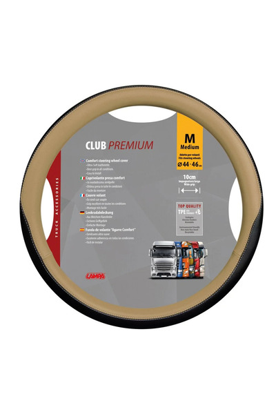 Lampa Husa pentru volan de camion Air Grip LAM98914, din piele ecologica, dia...