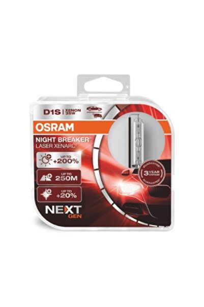 Osram Set 2 becuri xenon 85 V 35W, D1S Xenarc, Night Breaker Laser NextGen, 6...