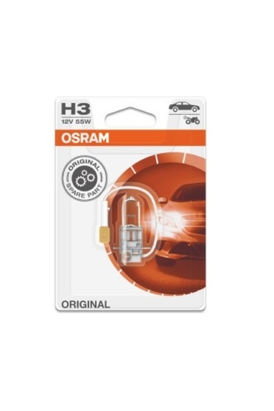 Osram Bec far fază lungă 12 V, H3 55 W, original, blister, 1 bucată, 64151-01B