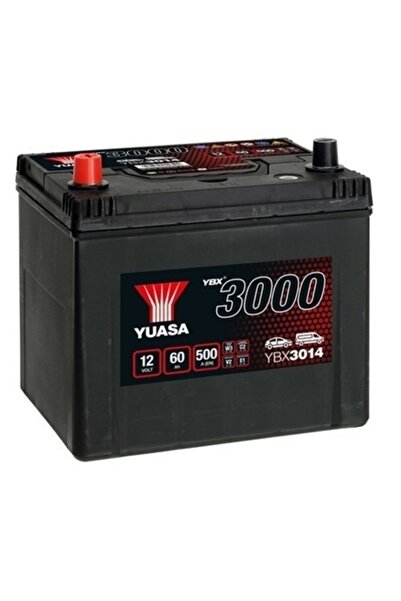 Yuasa Baterie auto YBX 3000 ASIA YBX3014, 12 V, 60 Ah, 500 A, 231x173x225 mm,...