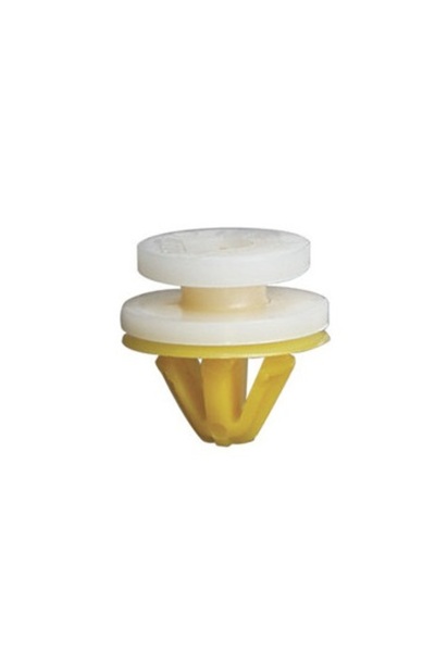 RESTAGRAF Set 20 clipsuri auto A10448, 8 mm, plastic, alb-galben, pentru fixa...