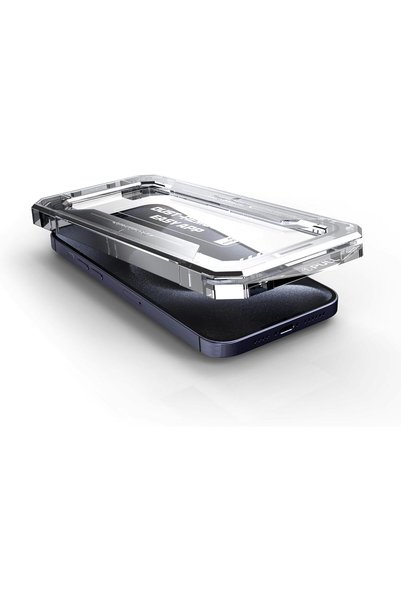 Tradebit 2x Sticlă de protecție 9H pentru iPhone 14 Pro, cu aplicator, instalare ușoară, acoperire completă a ecranului