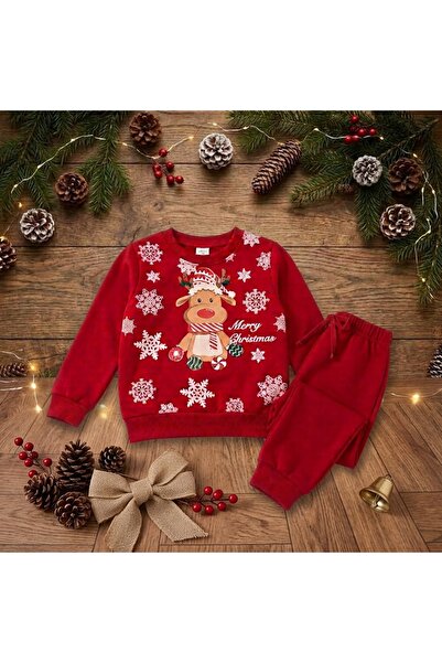 Victorino Set festiv de Crăciun pentru copii – Ren vesel (6 Ani / 116 cm)