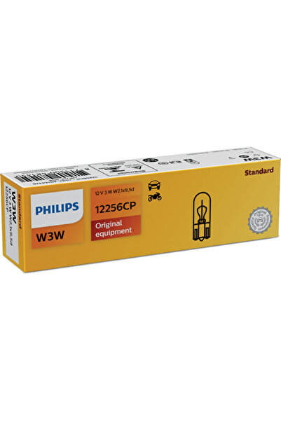 Philips Bec fara soclu W3W 12 V, set 10 bucati, 12256CP