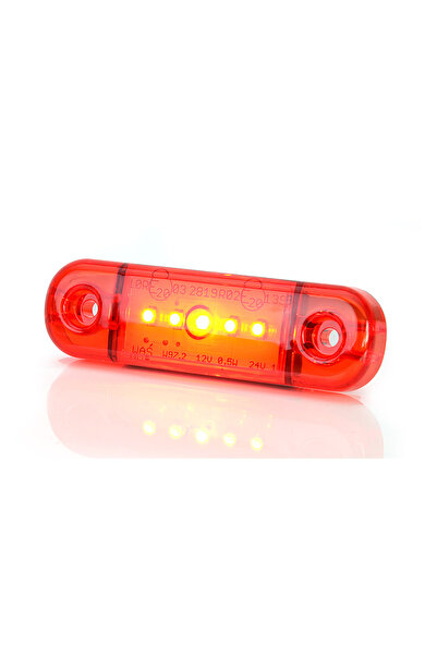 WAS Lampă gabarit LED 43414, 712 W97.2, 12V-24V, culoare roșie