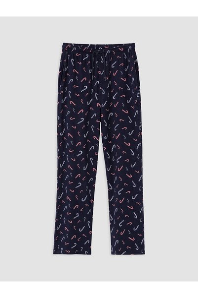 LC Waikiki Navy Blue New Year's Themed Men's Pajama Bottoms