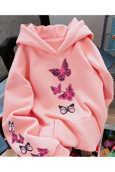 Generic Brand Суичър с качулка за възрастни с щамповано лого