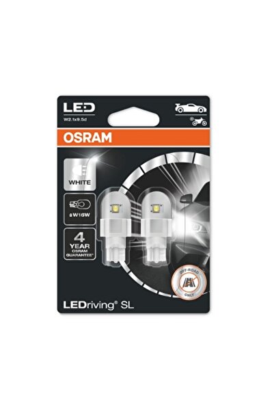 Osram Set 2 becuri auxiliare cu LED 12 V, W16W, Alb 6000K, blister, 921DWP-02B
