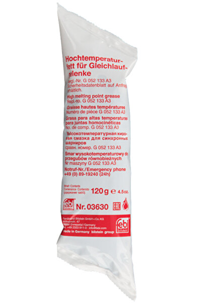 FEBI BILSTEIN Vaselina pentru arbore cardanic 03630, punga, 120 g, pentru tem...