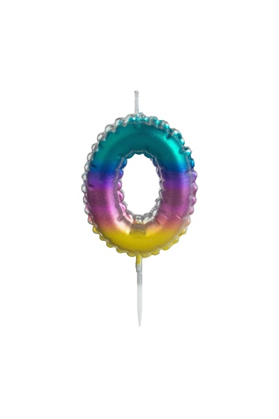 OEM Lumânare Tort Colorată Ombre Metalizata Nr. 0 – Decor Elegant pentru Tort...