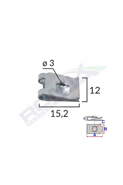 ROMİX Set 25 clipsuri fixare, 16031, universal, metalice