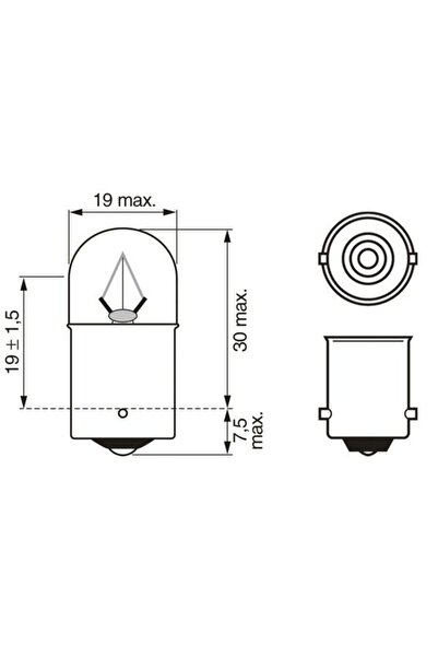 Bosch Bec incandescent R5W 24V 5W 1 987 302 868 Camion