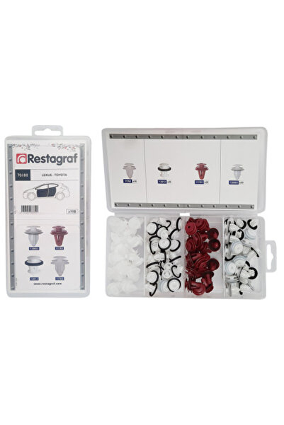 RESTAGRAF Set 110 clipsuri auto A70180, plastic, pentru Lexus, Toyota, cutie ...