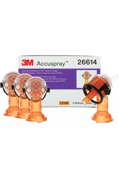 3M Set 4 duze pentru pistol de vopsit Accuspray 26614, 1.4 mm, portocaliu, pe...