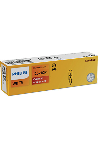 Philips Bec interior Wb T5 12 V, 12521CP, set 10 bucăți