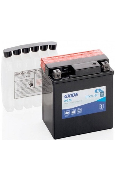 EXIDE Baterie motocicleta Maintenance Free EBYTX7L-BS, tensiune 12 V, amperaj...