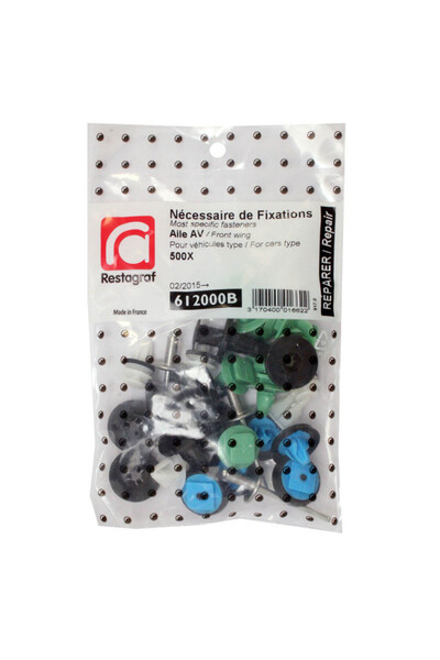RESTAGRAF Set clipsuri auto montaj aripa fata A612000B, plastic, pentru Fiat ...