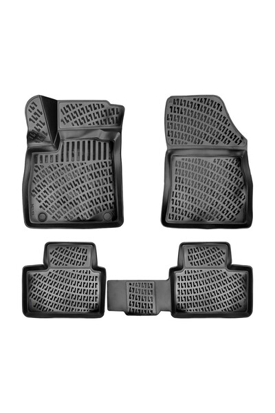 Umbrella Set covorase auto din cauciuc 110177, TPE, negru, pentru Renault Tal...