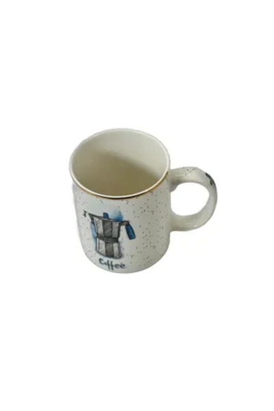 Generic Brand Cana Ceramica Coffee 350 ml cu Design Cafetiera si Detalii Haio...