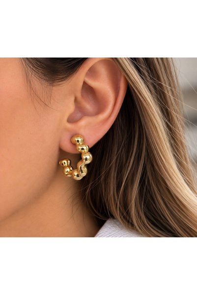 XUPING JEWELRY أقراط حلقية حديثة من الفولاذ ماركة Xuping