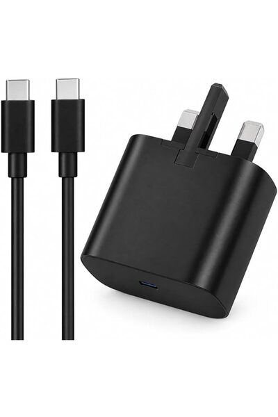 GENERAL شاحن حائط USB-C بقوة 45 واط مع كابل USB-C إلى USB-C، شاحن USB-C بقوة ...