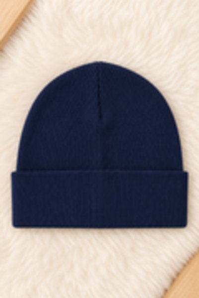 ESES BEBE Lacivert Unisex Bebek Çocuk Esnek Kaşkorse Bere Pamuklu Mevsimlik Ş...
