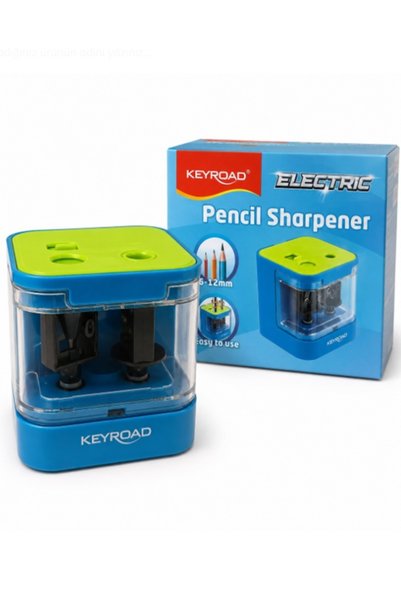 KEYROAD Otomatik Kalemtraş Pilli Şarj Edilebilir Mavi