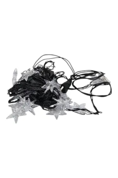 Generic Brand Коледен светещ гирлянд 5м/20 LED, звездообразен, статичен, топл...