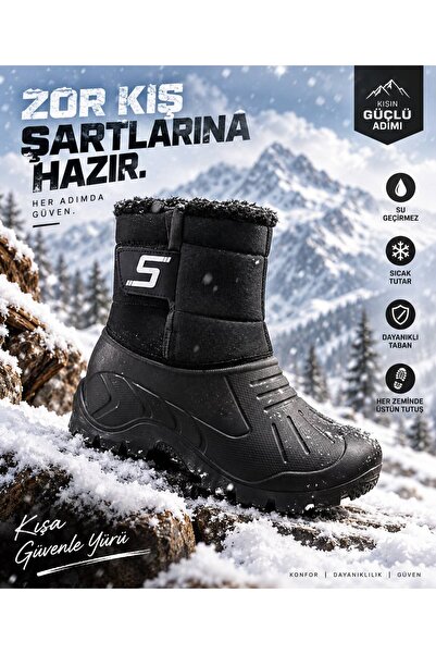 Sonimix Erkek Kürklü Kışlık Kurye Çizmesi – Outdoor Kar Botu