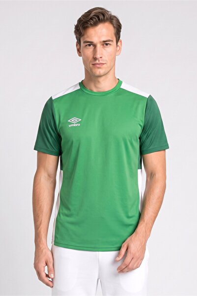UMBRO Men Sportswear Fit Short Sleeve Training Jersey, Green