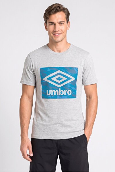 UMBRO قميص رياضي رجالي بنمط التمويه للأنشطة الخارجية، لون رمادي