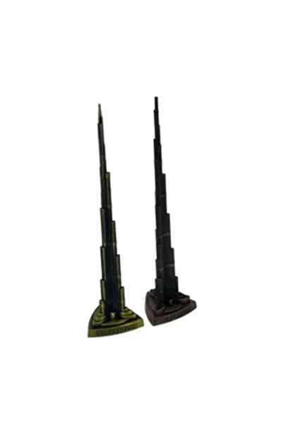 Generic Brand Burj Khalifa Tower Metal Souvenir – 32 cm, Triangular Base, Ava...