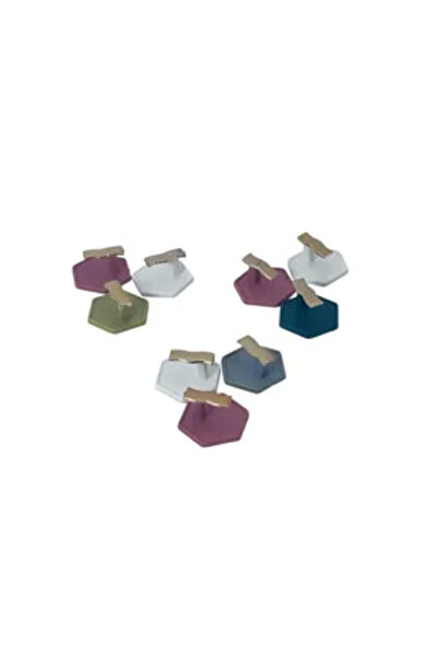 Generic Brand Set 3 Agățători Adezive Hexagonale cu Clește Metalic – Capacita...