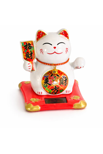 Generic Brand Lucky Cat Maneki Neko decorative, lucky cat figurine with stand...